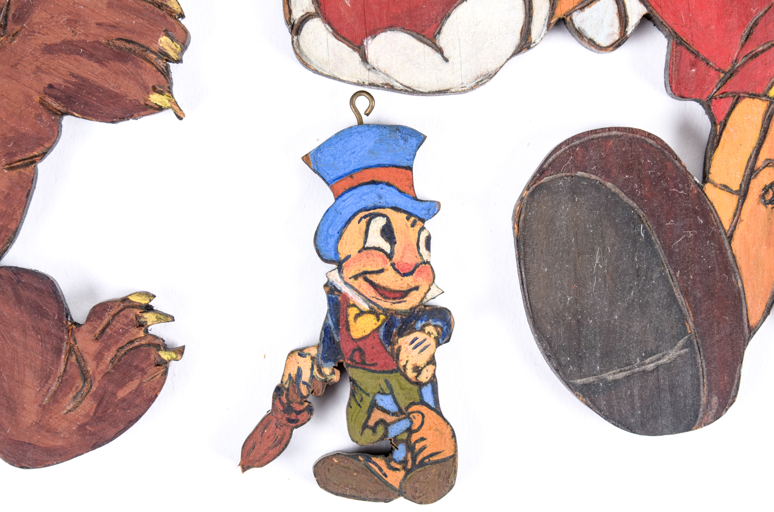 Collection of Handmade Wooden Disney Ornaments