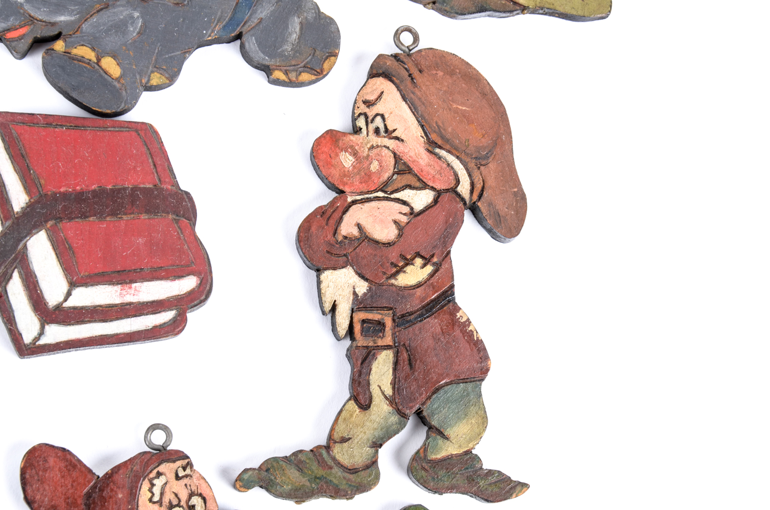 Collection of Handmade Wooden Disney Ornaments