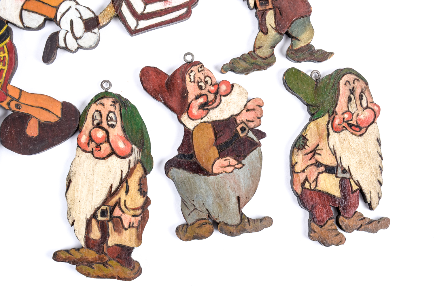 Collection of Handmade Wooden Disney Ornaments