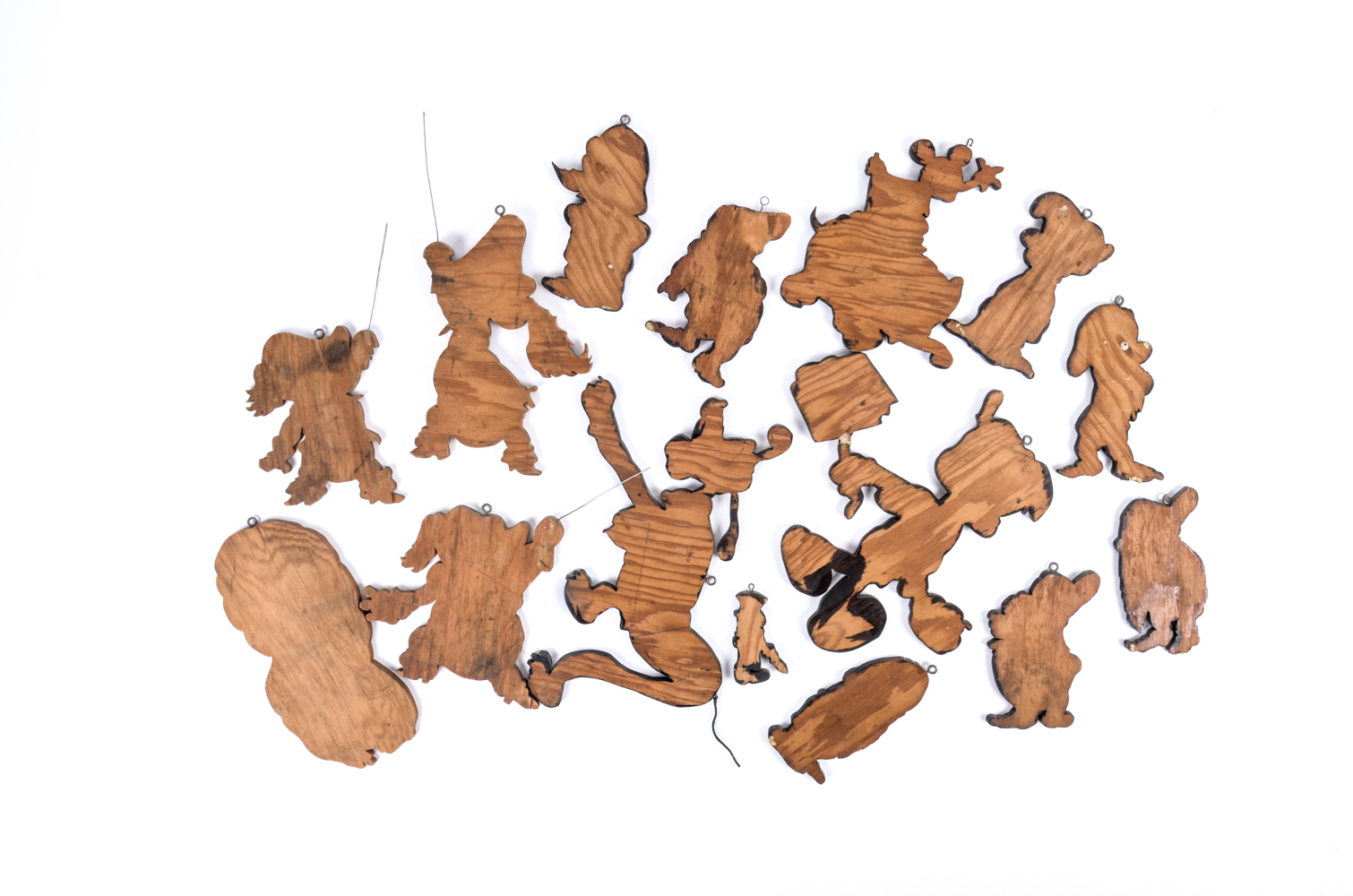 Collection of Handmade Wooden Disney Ornaments