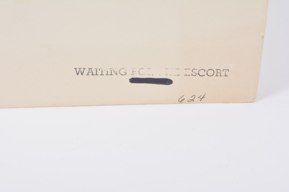 Frank McCarthy "Waiting for the Escort" Offset Lithograph