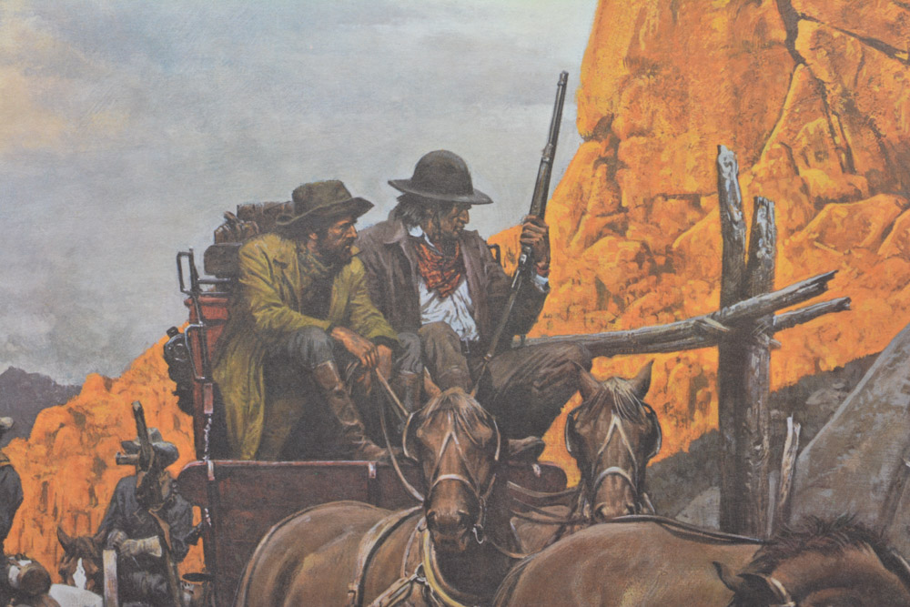 Frank McCarthy "Waiting for the Escort" Offset Lithograph