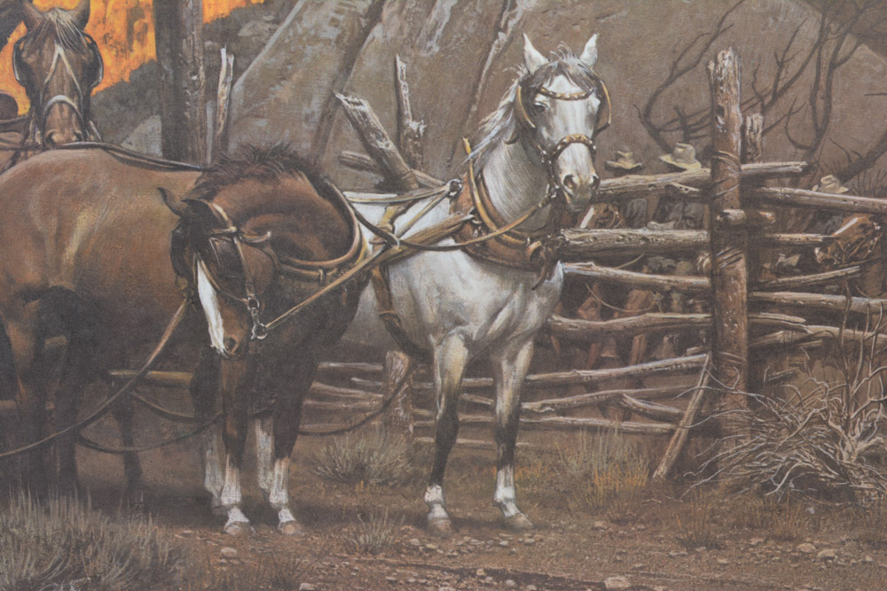 Frank McCarthy "Waiting for the Escort" Offset Lithograph