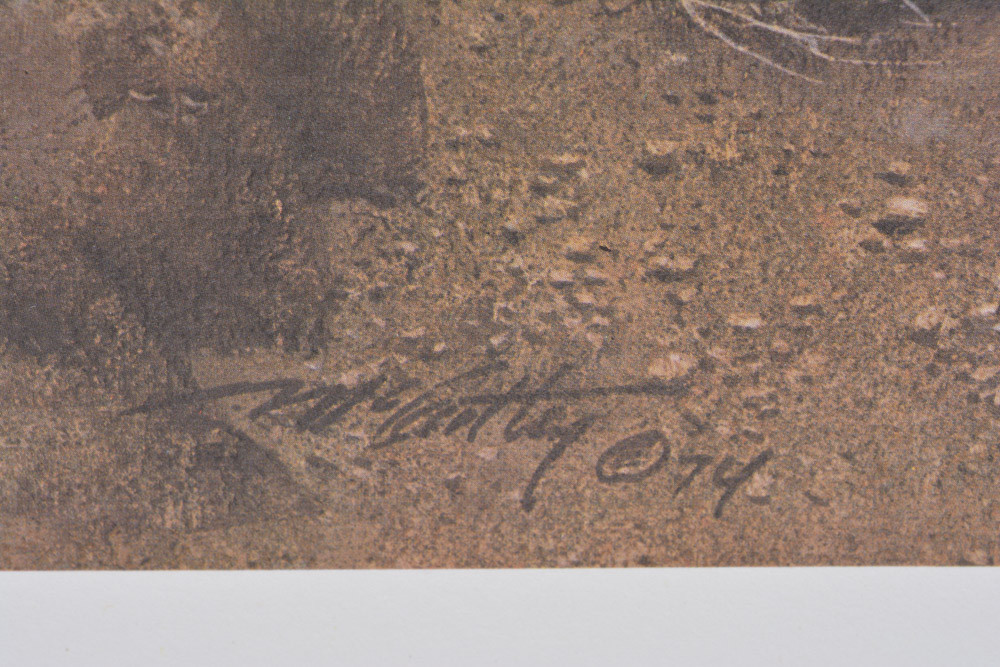 Frank McCarthy "Waiting for the Escort" Offset Lithograph