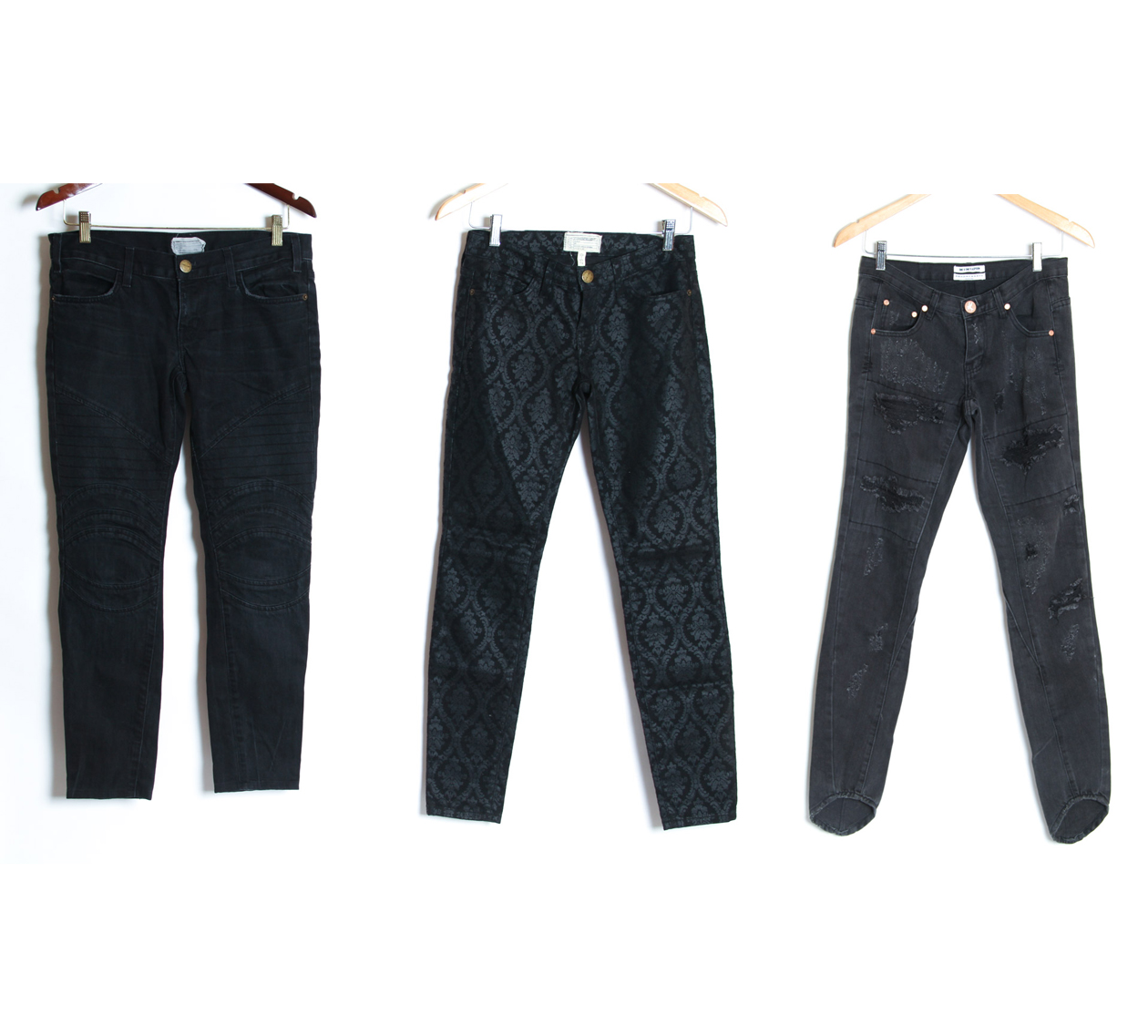 Three Pairs of Current/Elliott and ONE X ONETEASPOON Women's Jeans