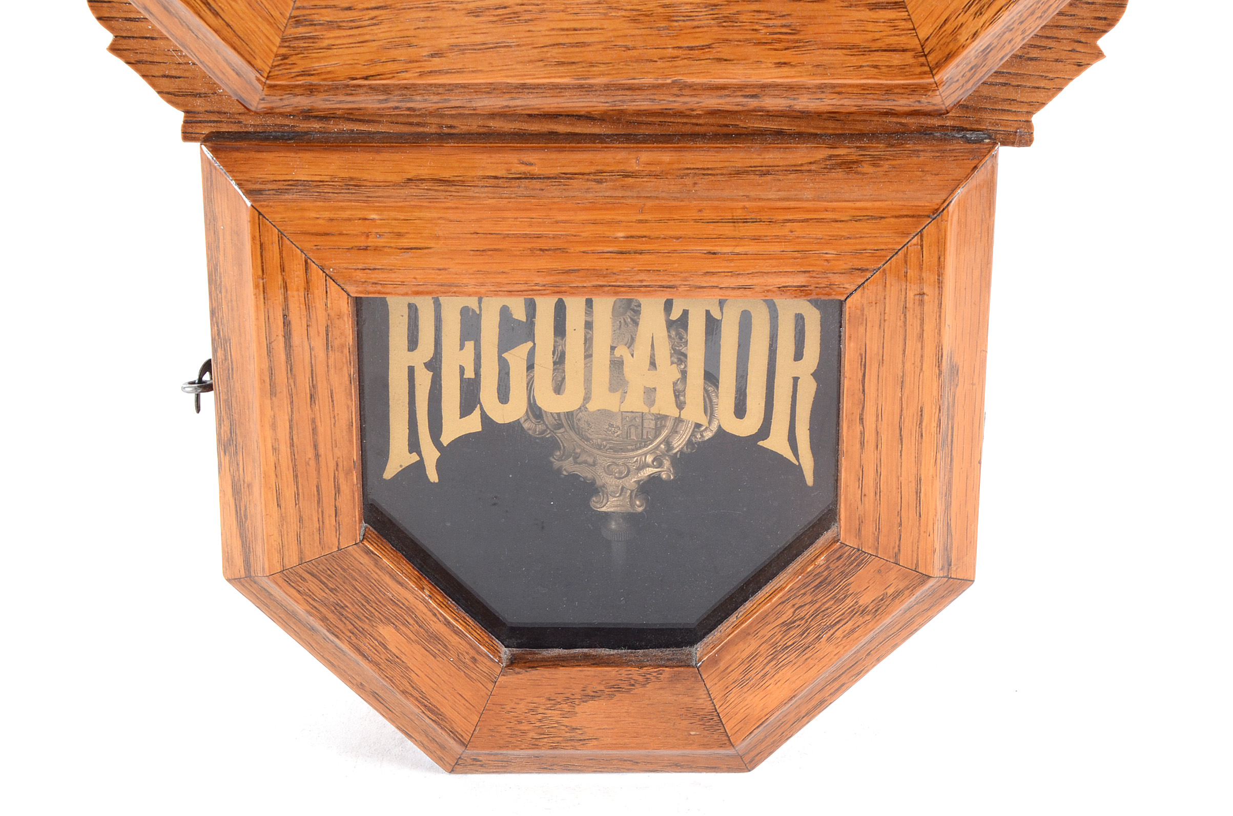 Vintage Ingraham Oak Regulator Wall Clock