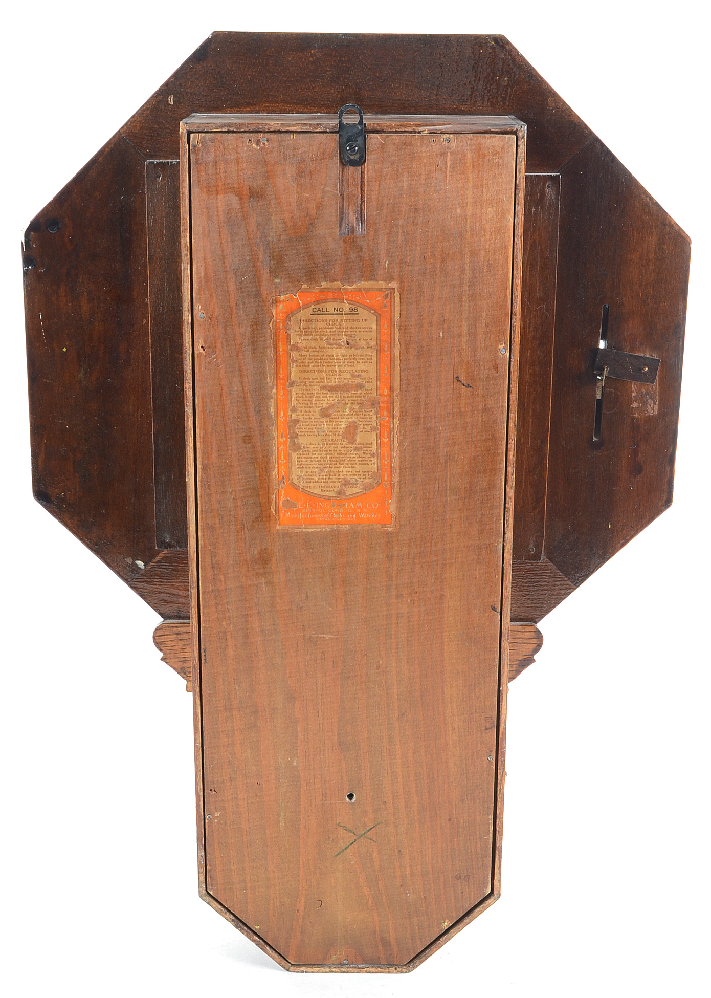 Vintage Ingraham Oak Regulator Wall Clock