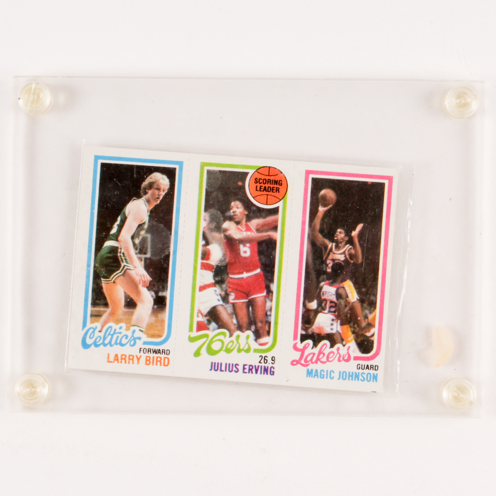 1980 Topps Larry Bird, Julius Erving, Magic Johnson Rookie Card