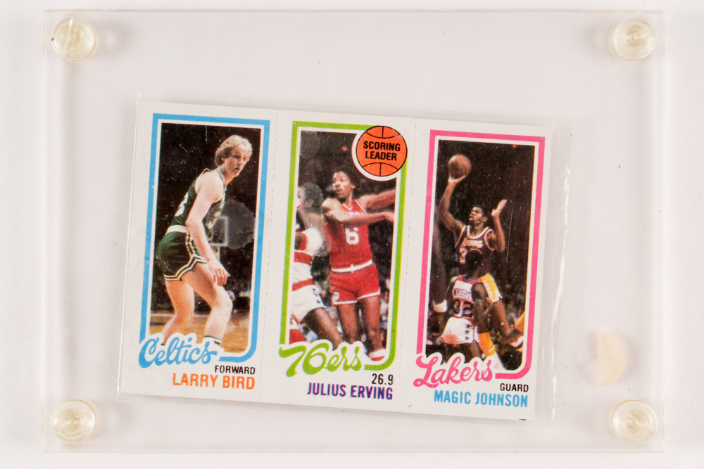 1980 Topps Larry Bird, Julius Erving, Magic Johnson Rookie Card