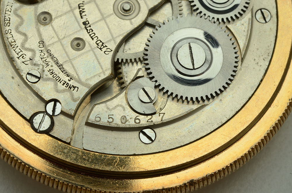 Vintage Langendorf Gold Filled Pocket Watch with Dome