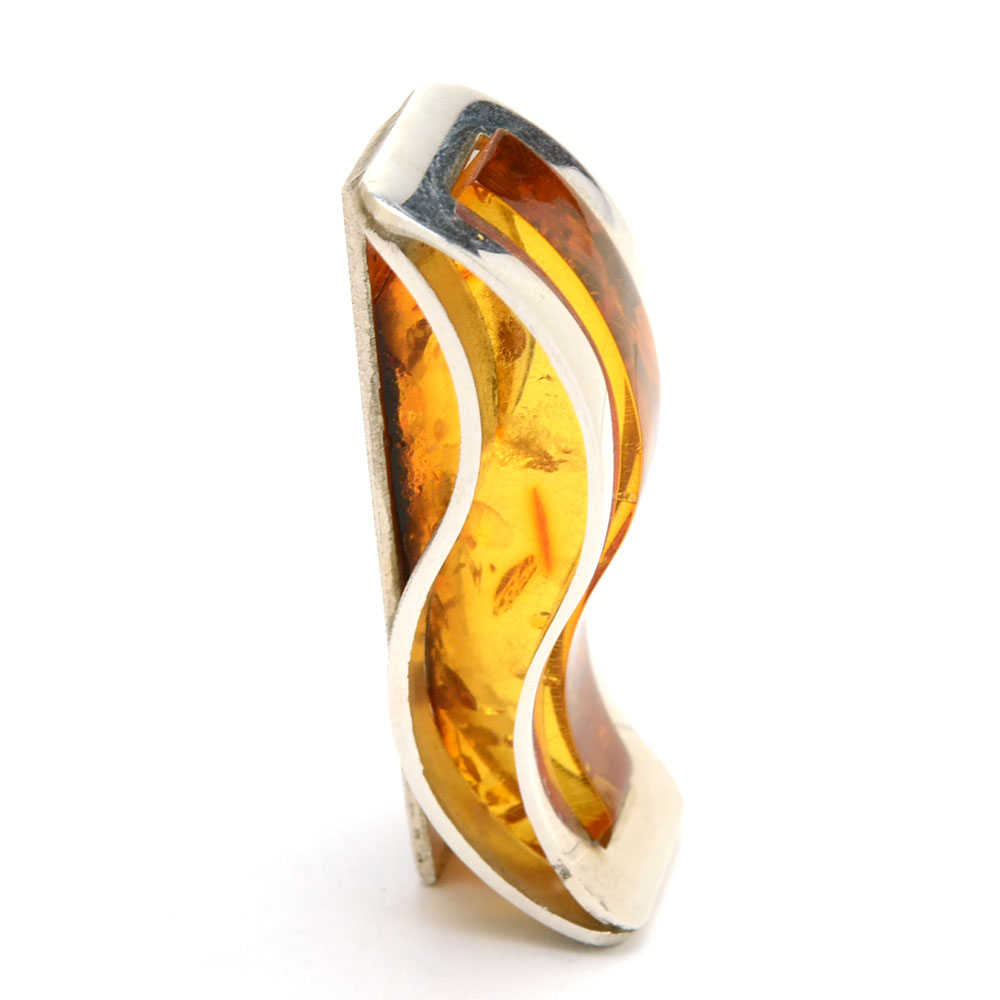 Vintage Sterling Silver and Amber Jewelry