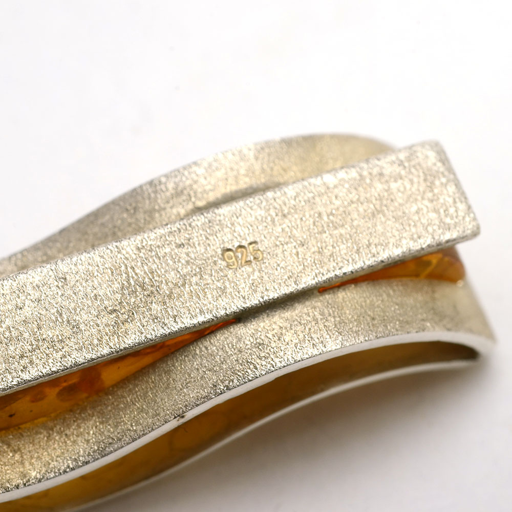 Vintage Sterling Silver and Amber Jewelry