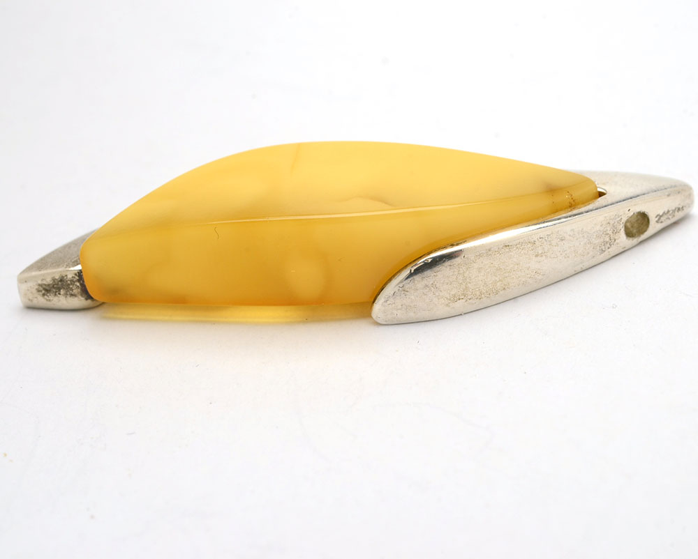 Vintage Sterling Silver and Amber Jewelry