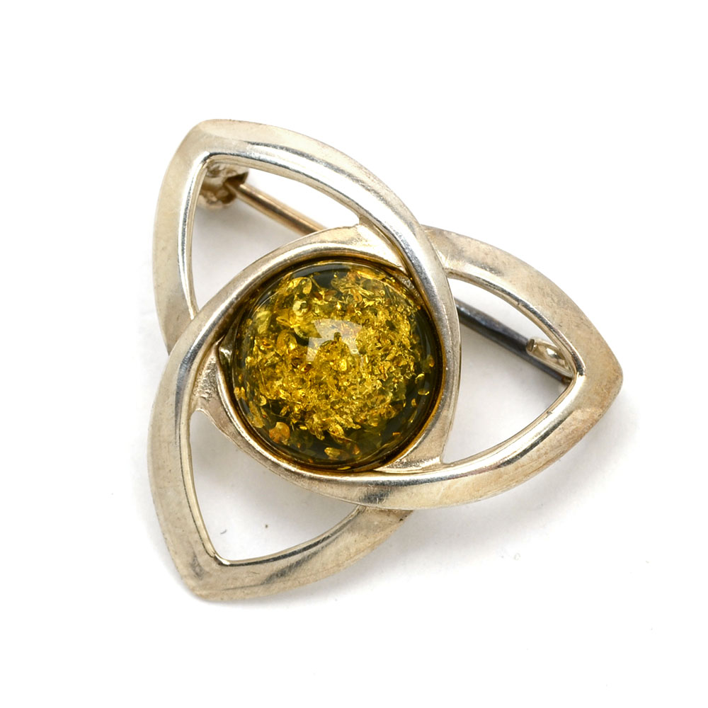 Vintage Sterling Silver and Amber Jewelry