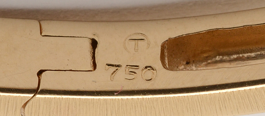 18K Yellow Gold Channel Set Diamond Bangle