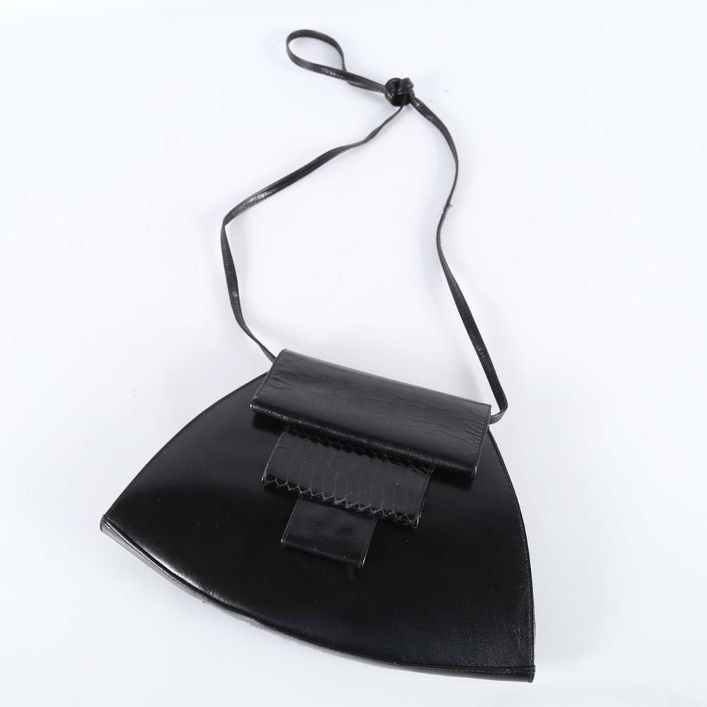 Vintage Leather Whiting and Davis Shoulder Bag