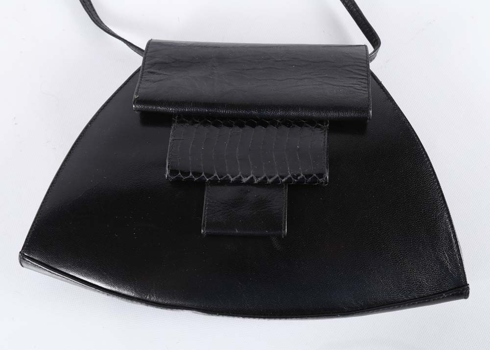 Vintage Leather Whiting and Davis Shoulder Bag