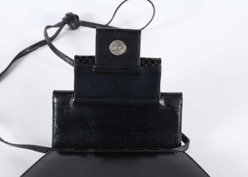 Vintage Leather Whiting and Davis Shoulder Bag