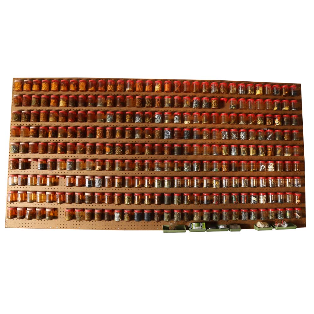 Garage Peg Board with Generous Hardware Grouping