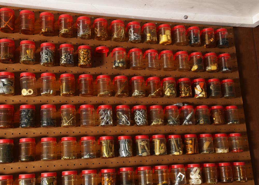 Garage Peg Board with Generous Hardware Grouping