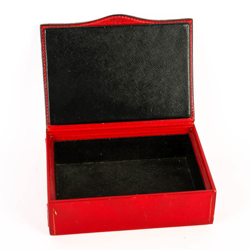 Gucci Red Leather Trinket Box