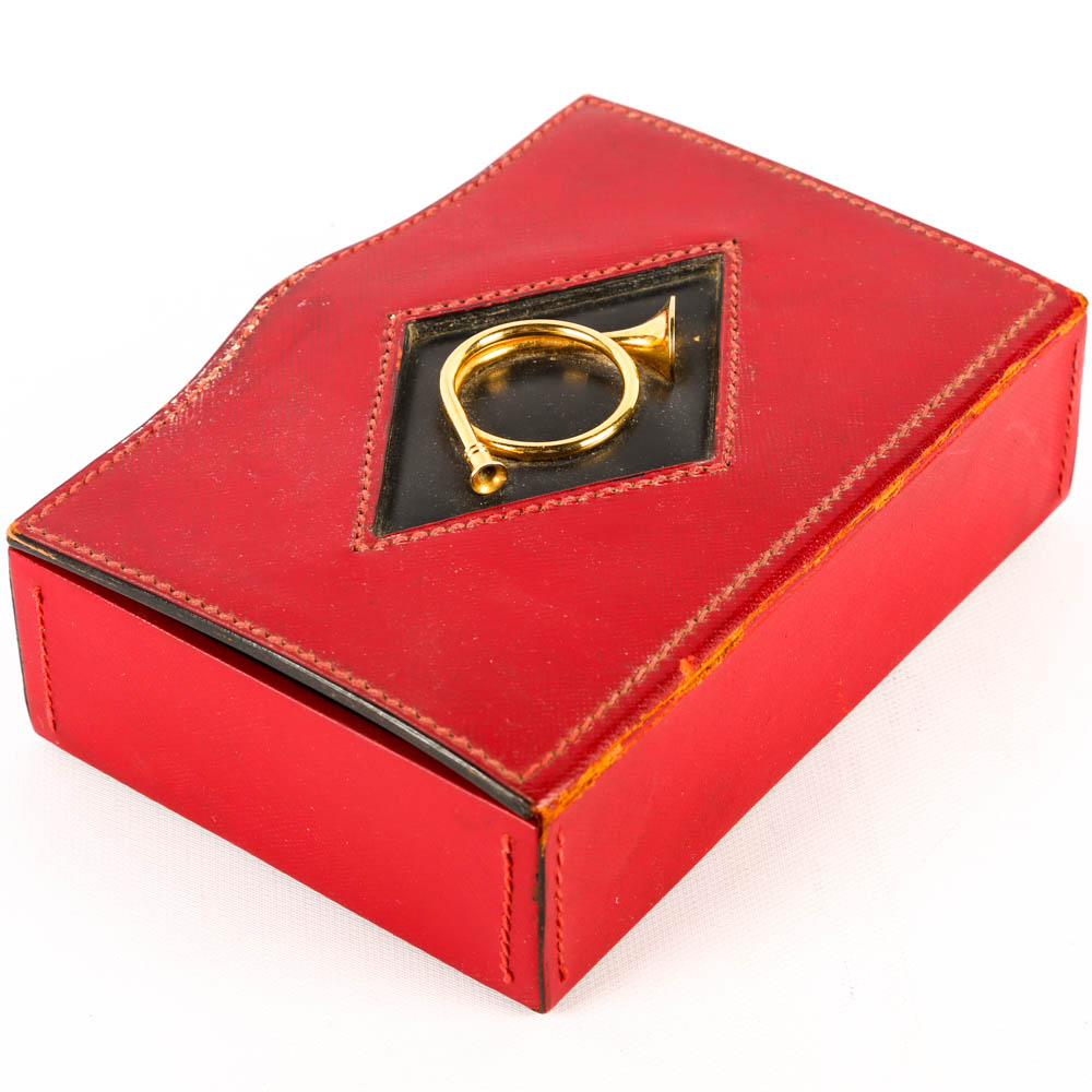 Gucci Red Leather Trinket Box