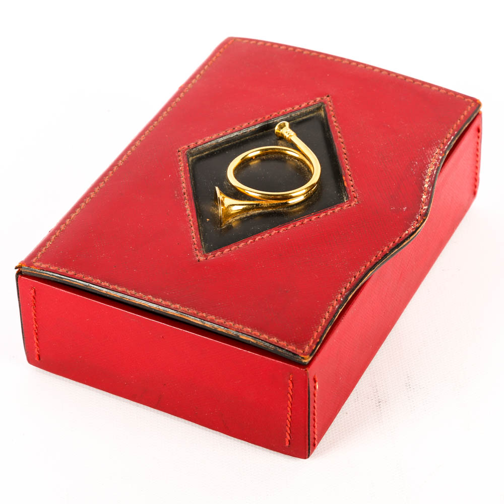 Gucci Red Leather Trinket Box
