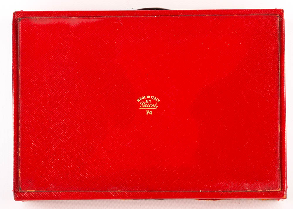 Gucci Red Leather Trinket Box