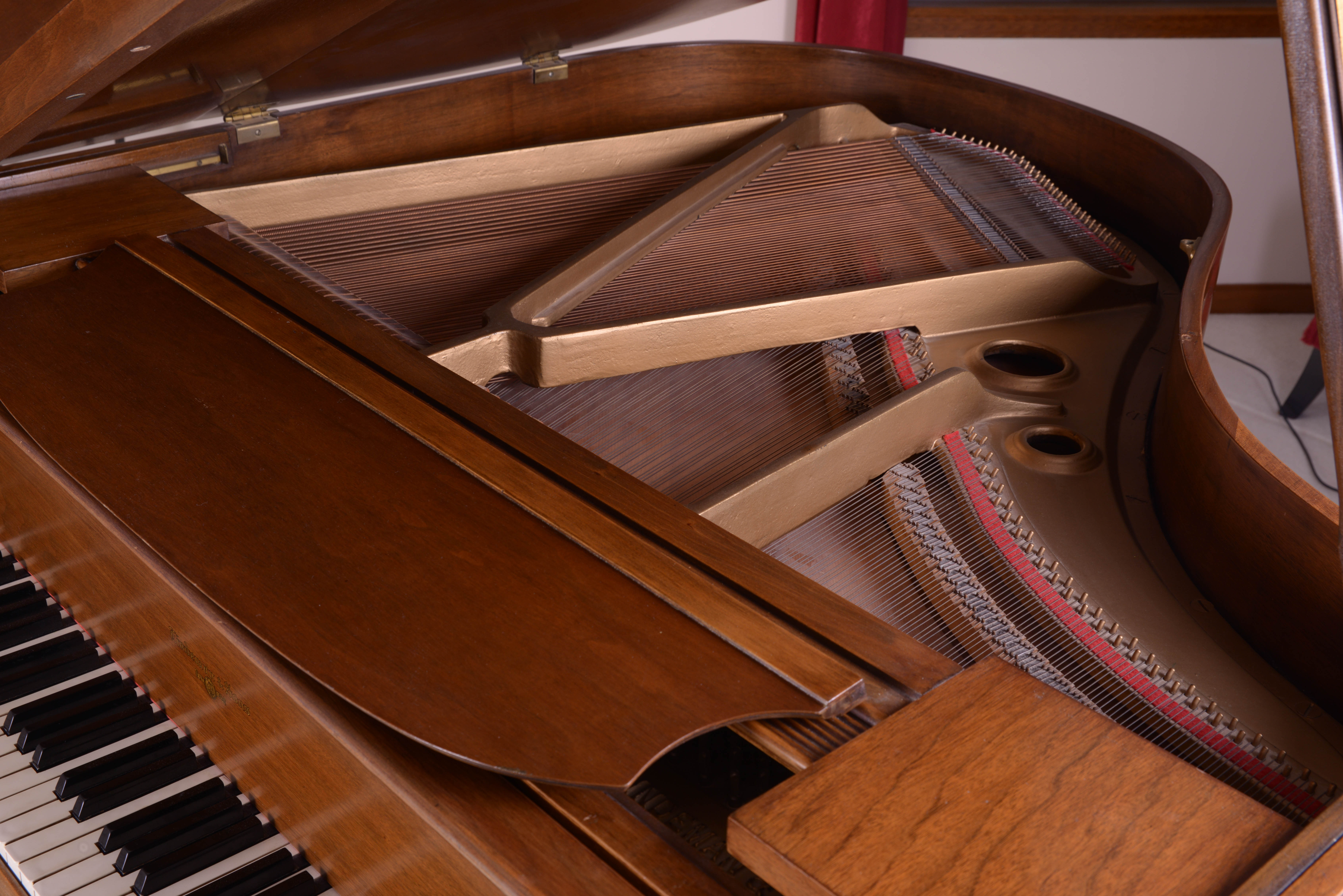 Lindeman and Sons Baby Grand Piano and Bench