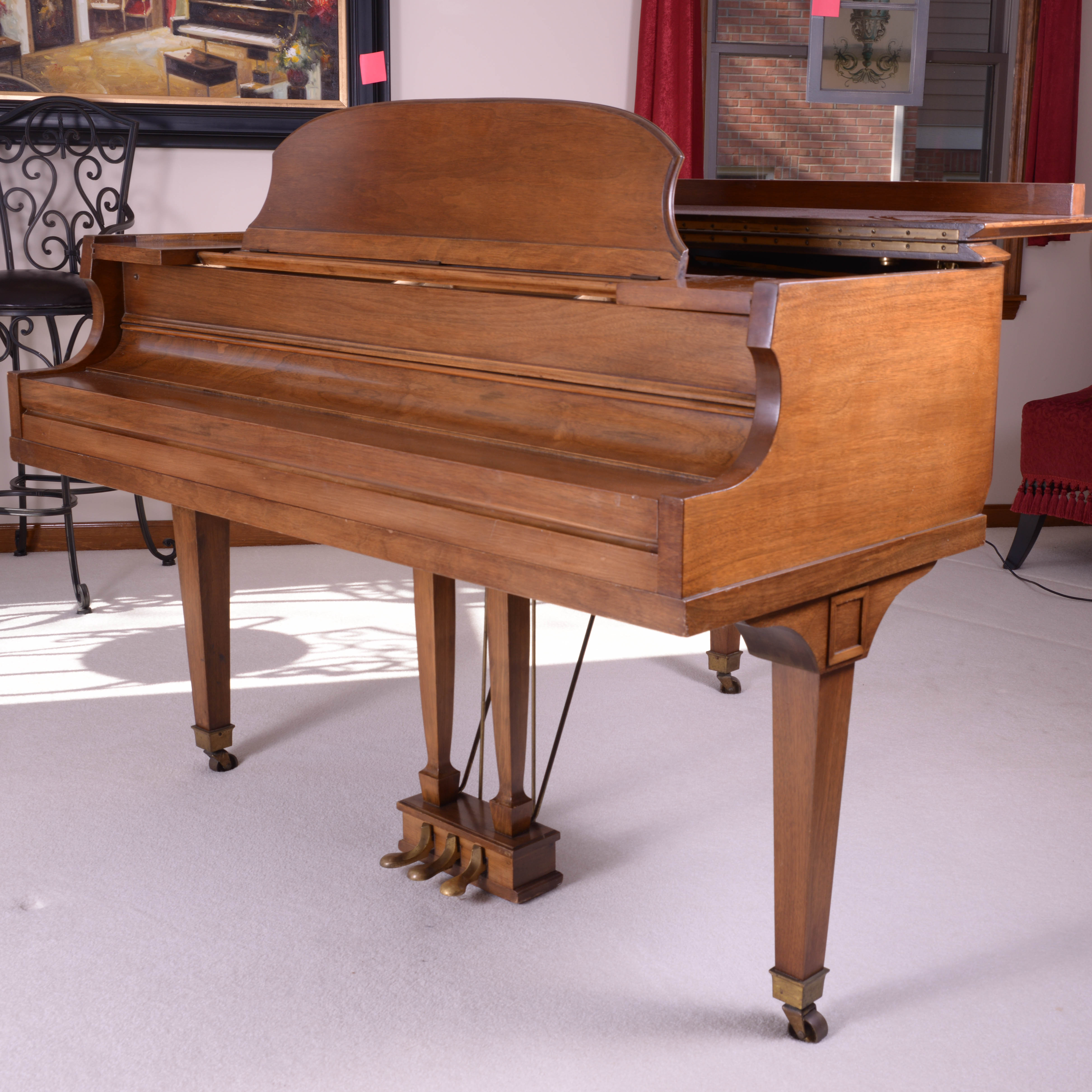 Lindeman and Sons Baby Grand Piano and Bench
