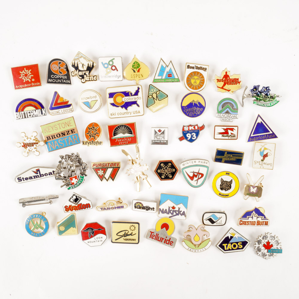Collection of Ski Resort Pins