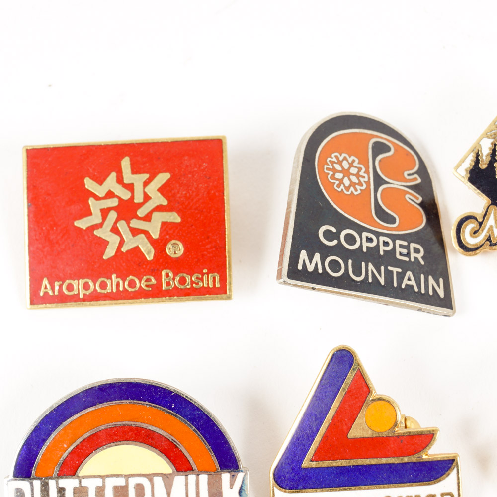 Collection of Ski Resort Pins
