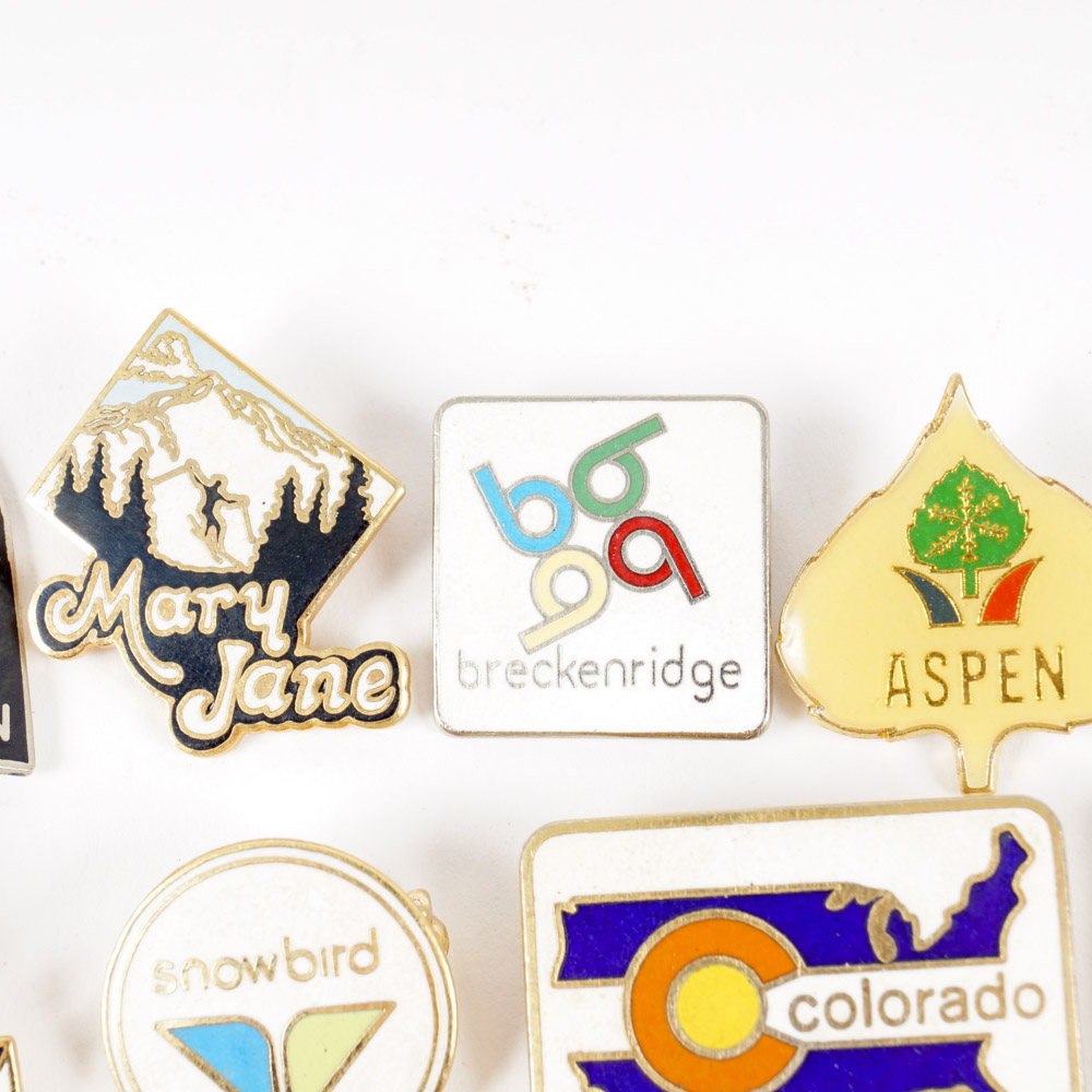 Collection of Ski Resort Pins