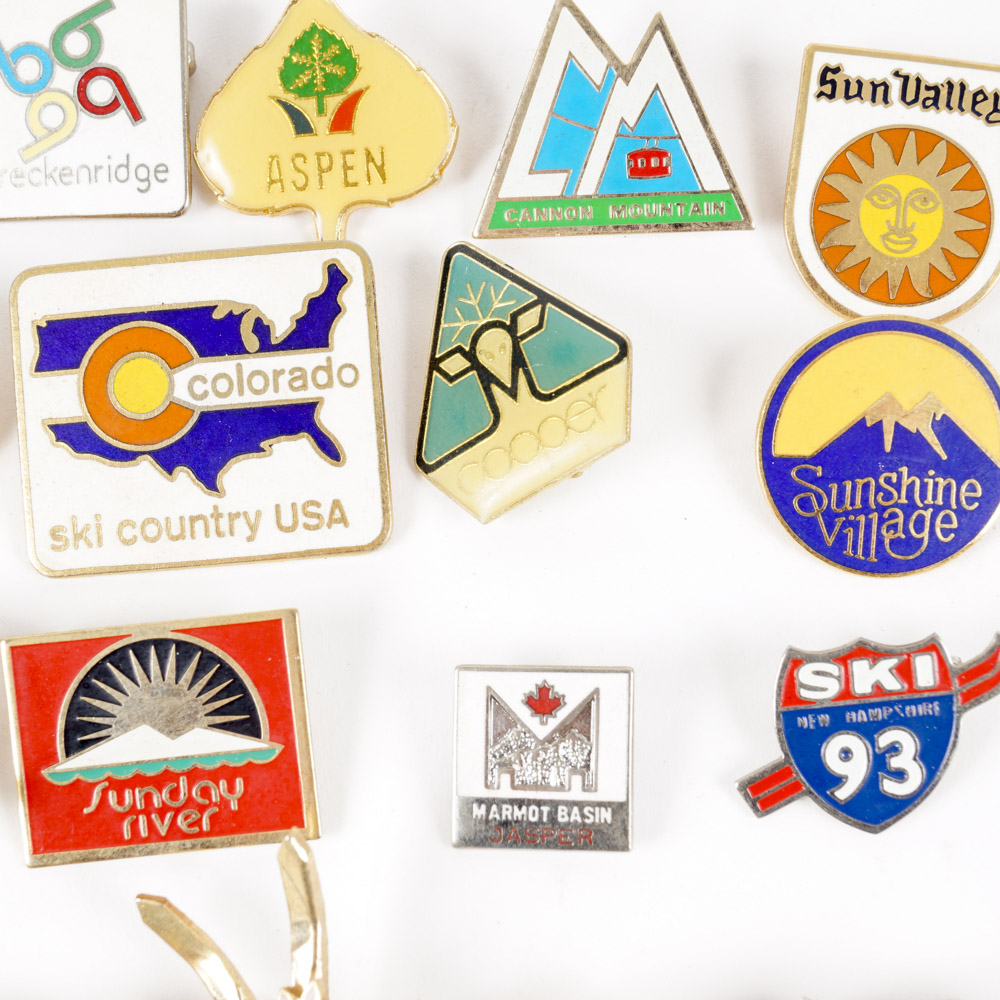 Collection of Ski Resort Pins