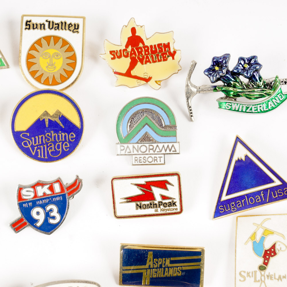 Collection of Ski Resort Pins