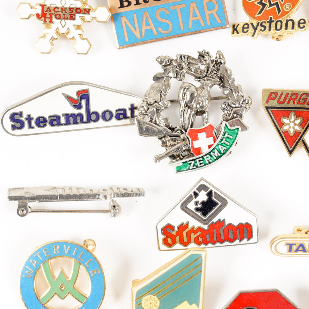 Collection of Ski Resort Pins