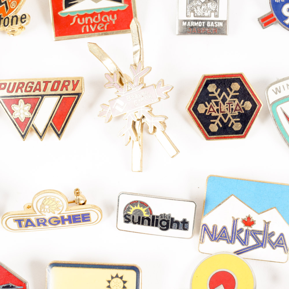Collection of Ski Resort Pins
