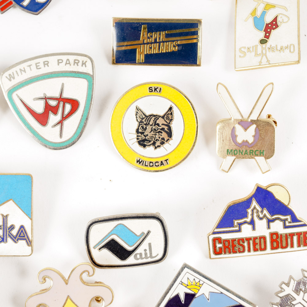 Collection of Ski Resort Pins