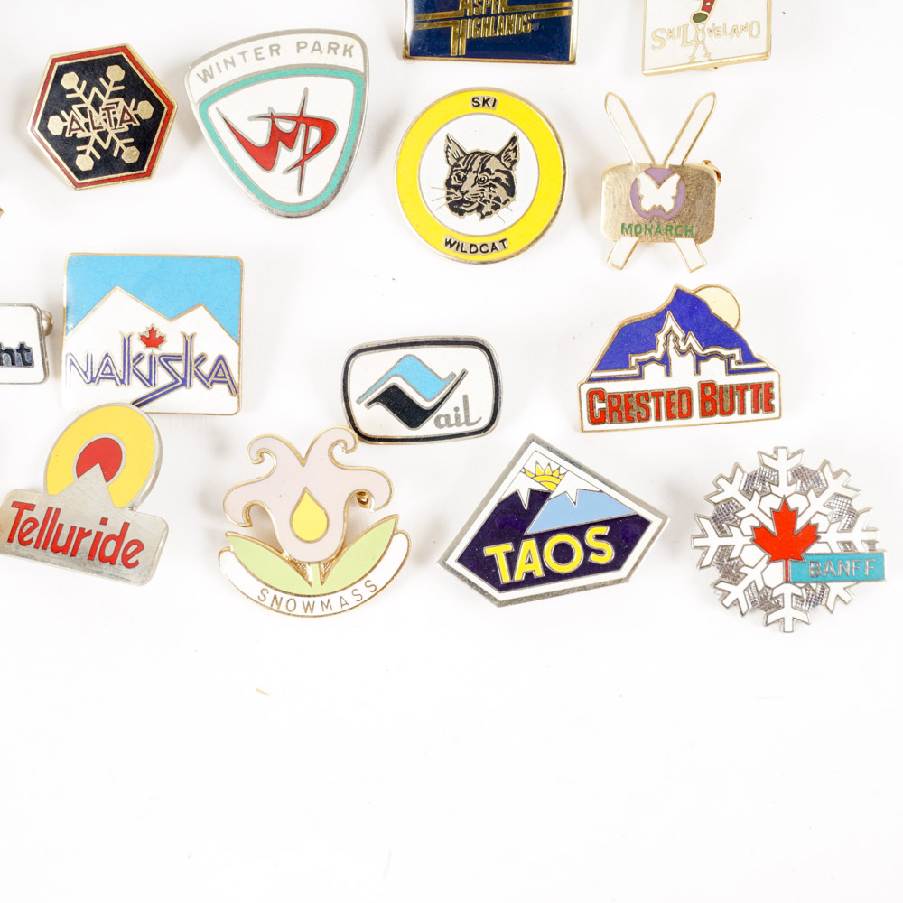 Collection of Ski Resort Pins