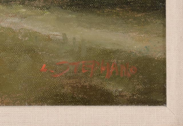 L. Stephano Original Pastoral Oil Painting on Canvas
