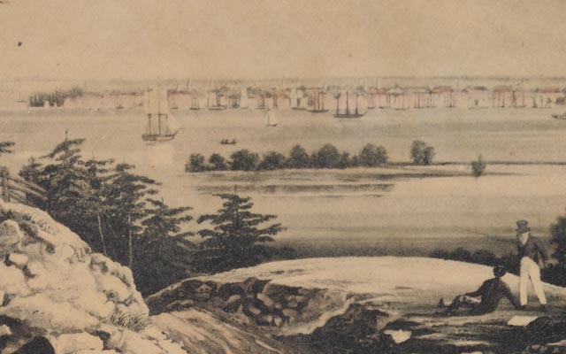 Two Vintage Collotypes after Antique Aquatint Etchings of New York