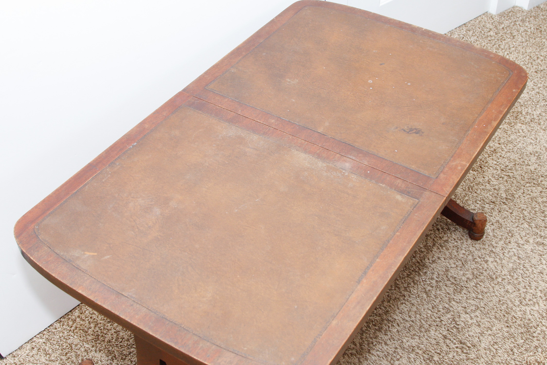 Vintage Federal Style Coffee Table With Built-In Humidor