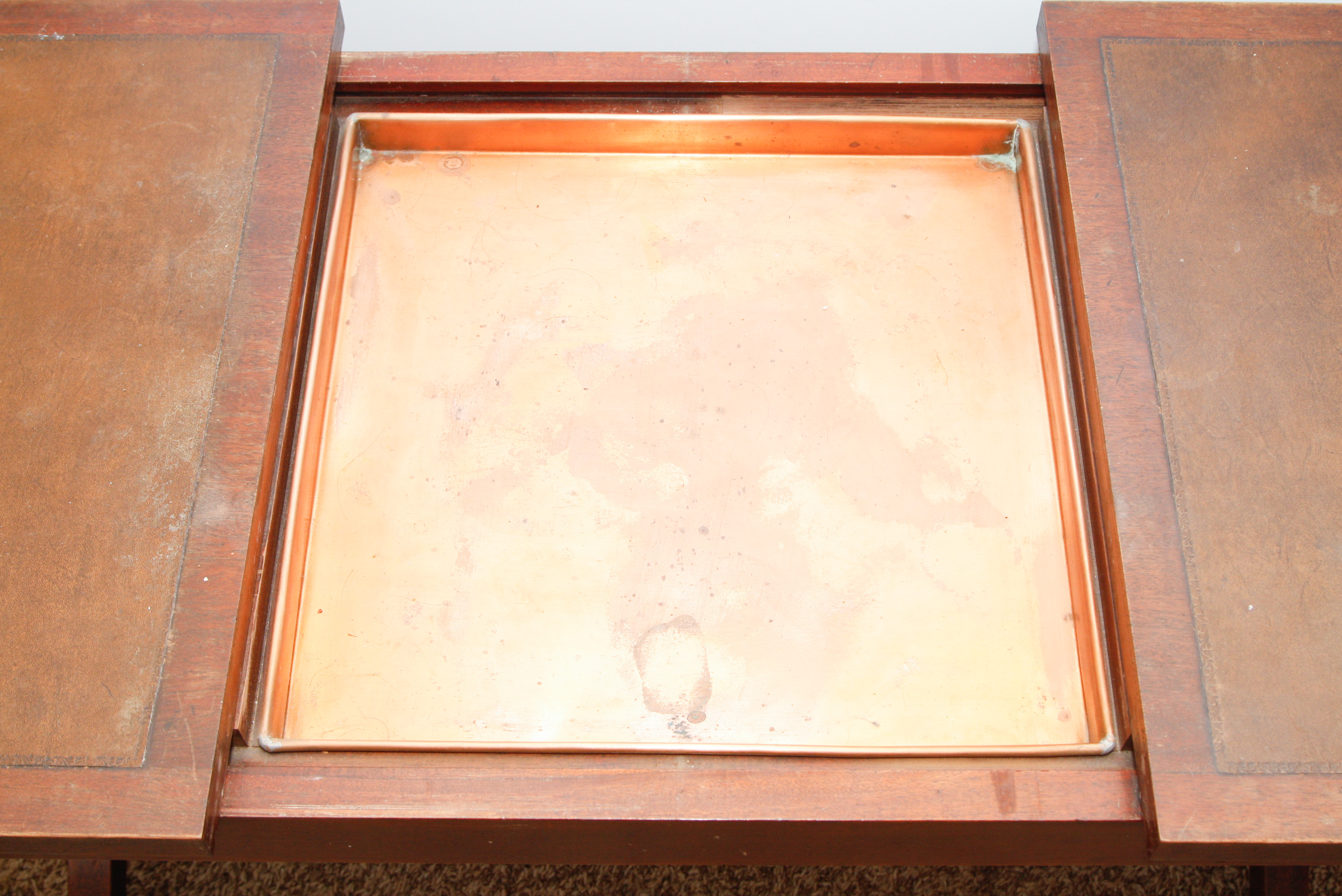 Vintage Federal Style Coffee Table With Built-In Humidor