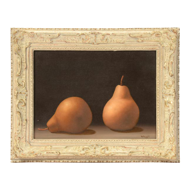 Frank Whipple Original Oil Painting on Board "Still Life 2 Pears"