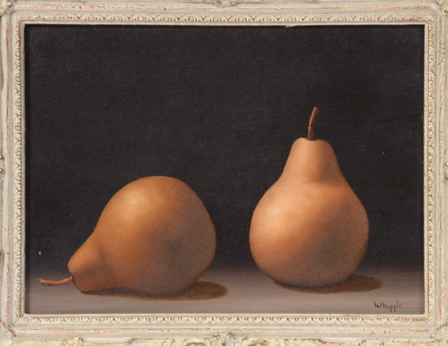 Frank Whipple Original Oil Painting on Board "Still Life 2 Pears"