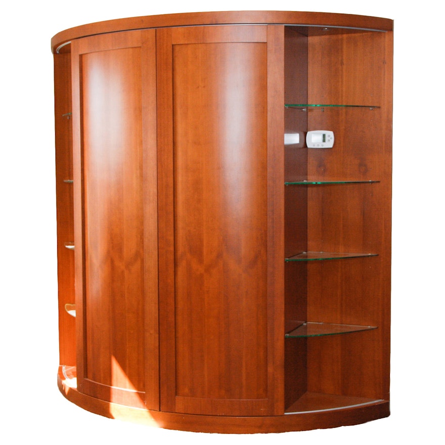 Large Demilune Media Cabinet