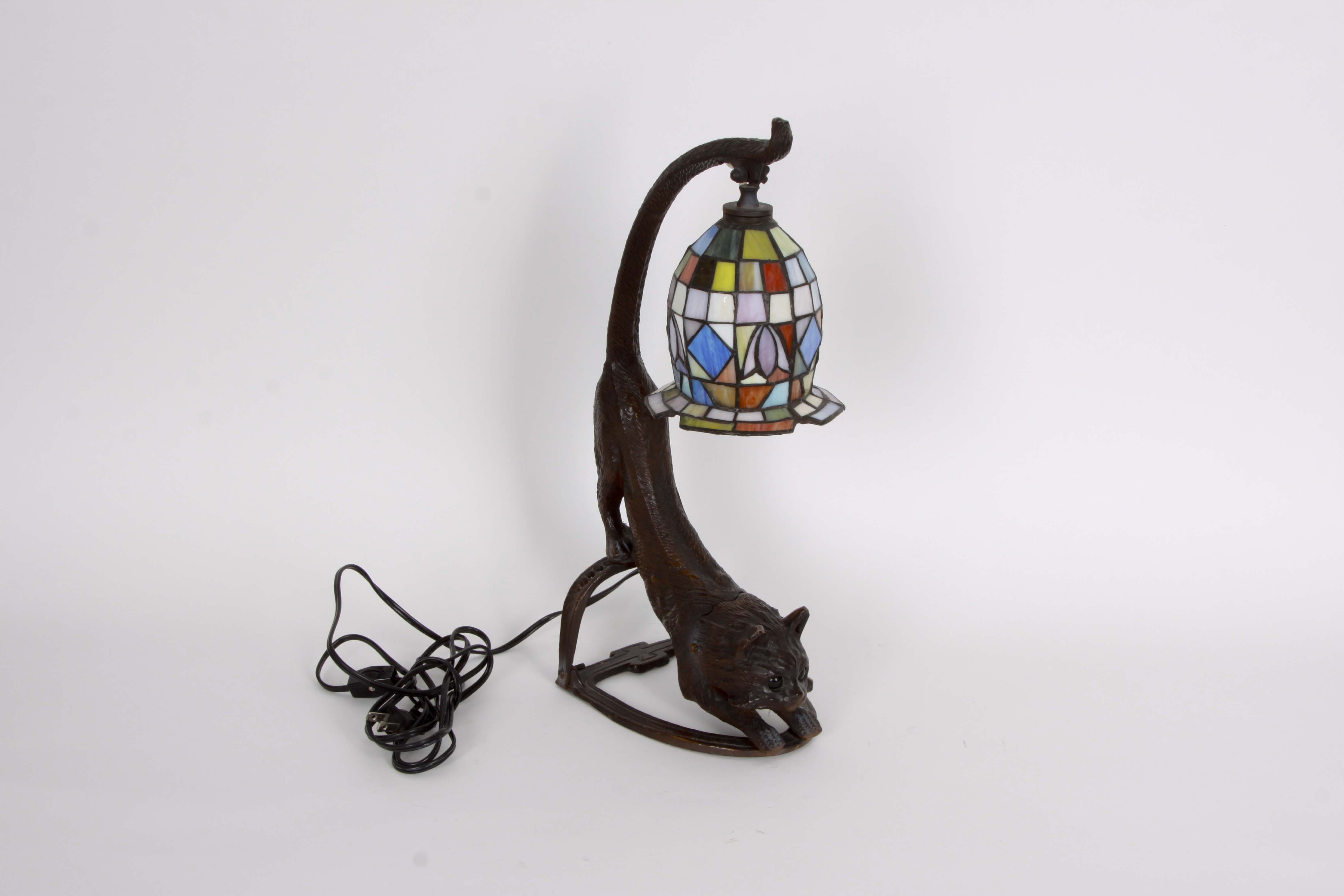 Tiffany Style Cat Lamp