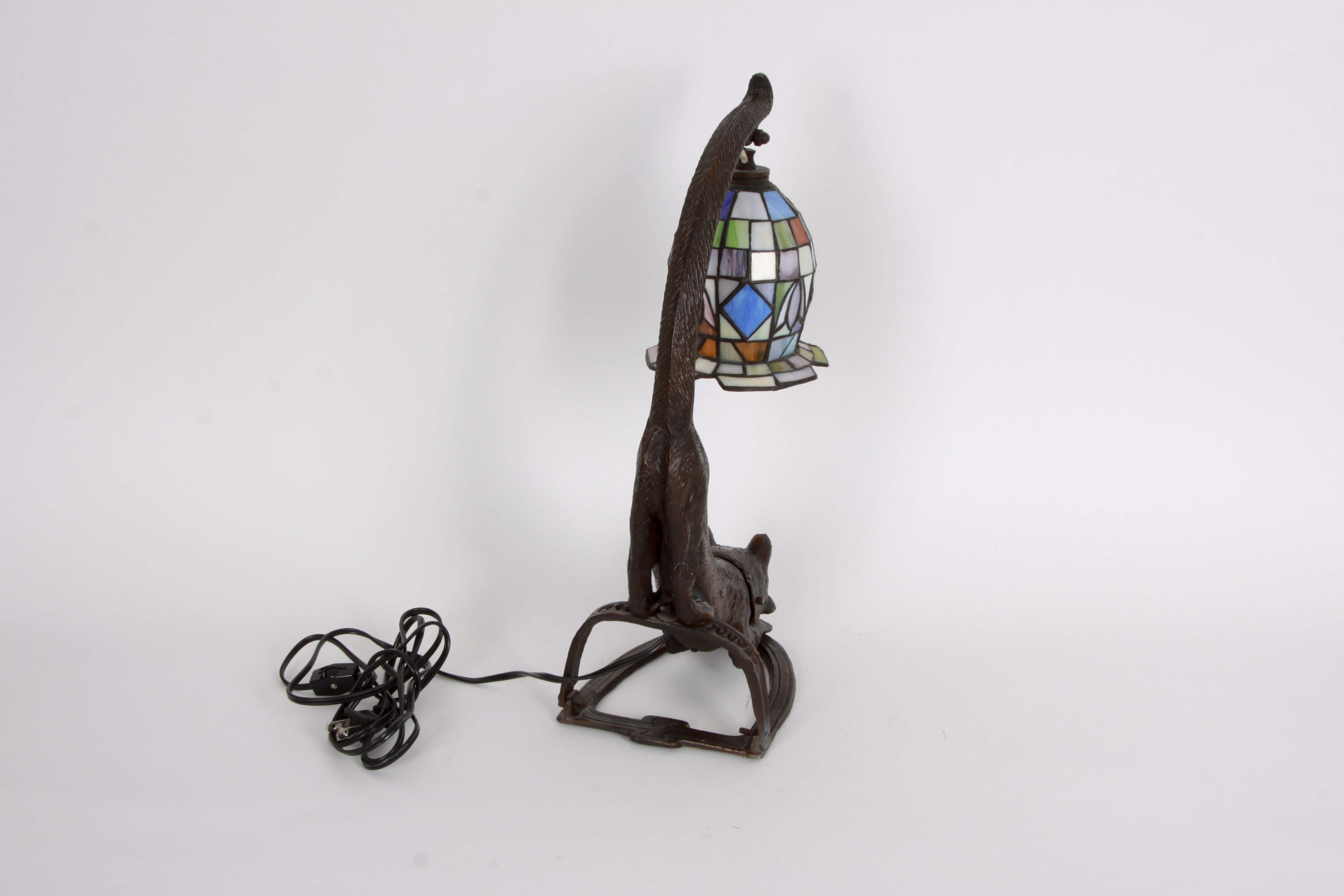 Tiffany Style Cat Lamp