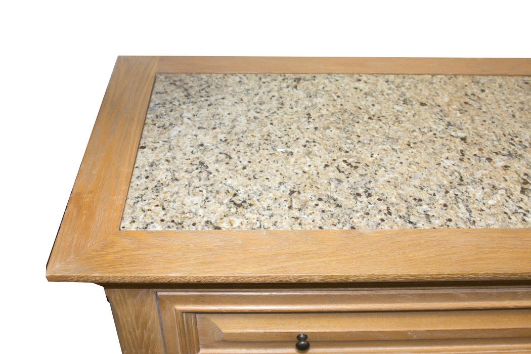 Thomasville Bleached Oak Chest of Drawers With Marble Insert