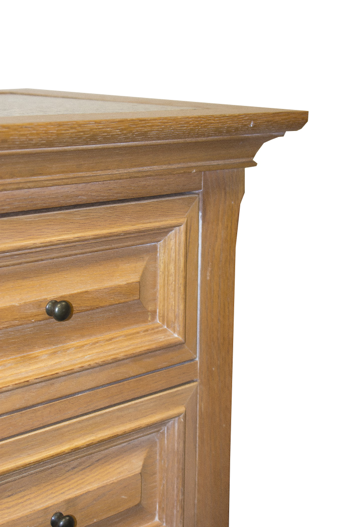 Thomasville Bleached Oak Chest of Drawers With Marble Insert